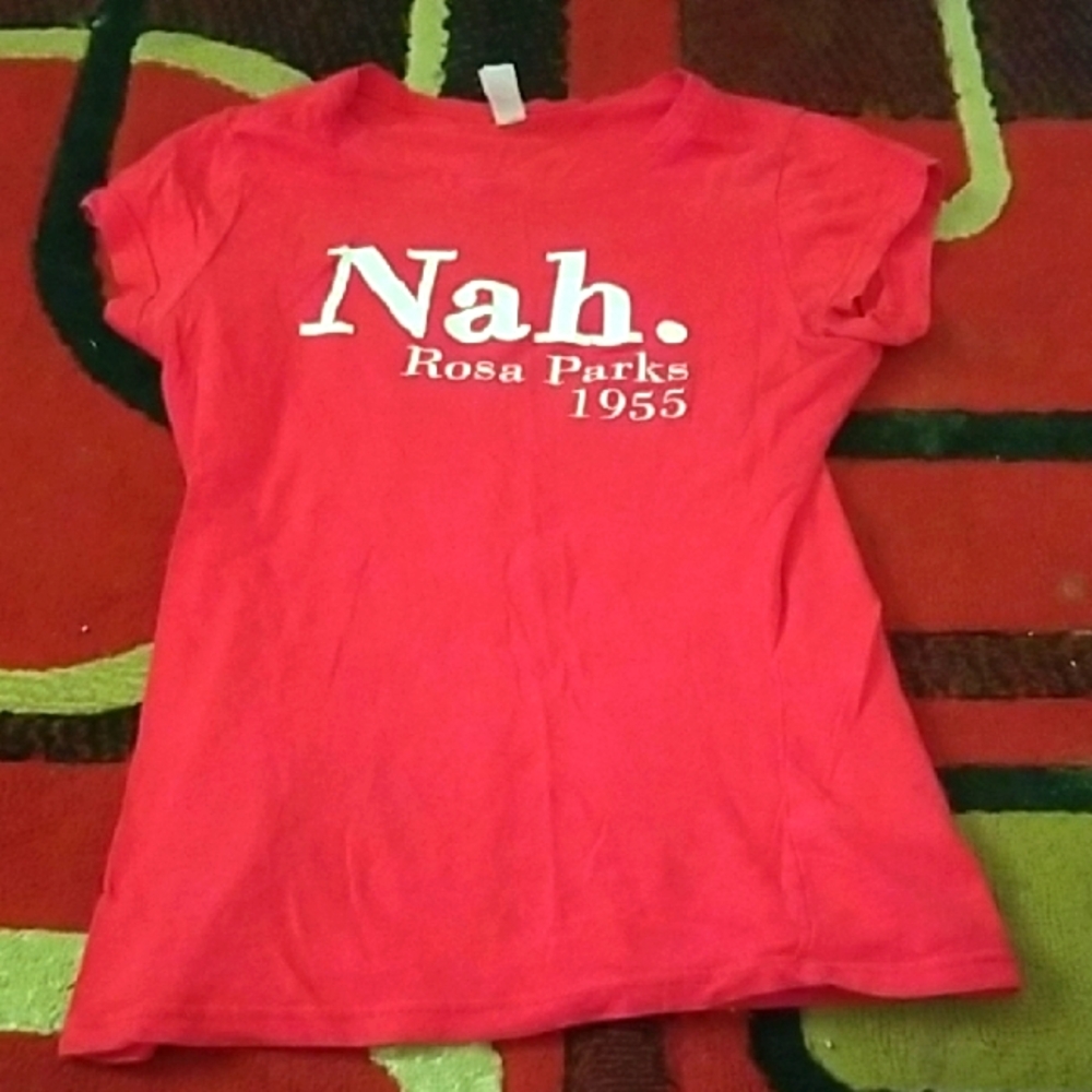 Red Kids T-Shirt with Rosa Parks Print